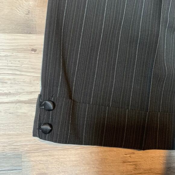 Vintage Y2K Stripe Wide Leg Knee Length Dress Work Shorts Size 6 - Picture 4 of 8